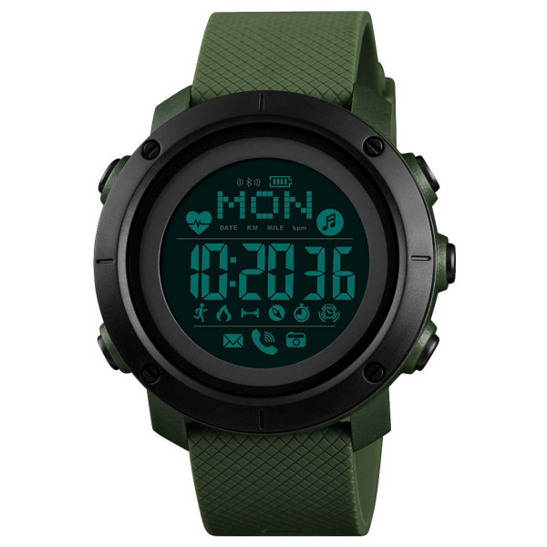 Чоловічий годинник Skmei 1512AG Army Green Smart Watch + Compass фото 3