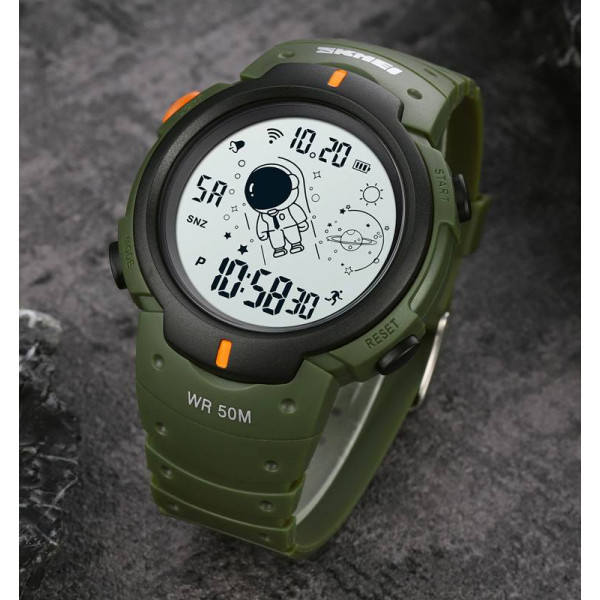 Мужские часы Skmei 1820AGWT Army-green White фото 5