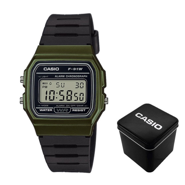 Мужские часы Casio F-91WM-3A фото 1