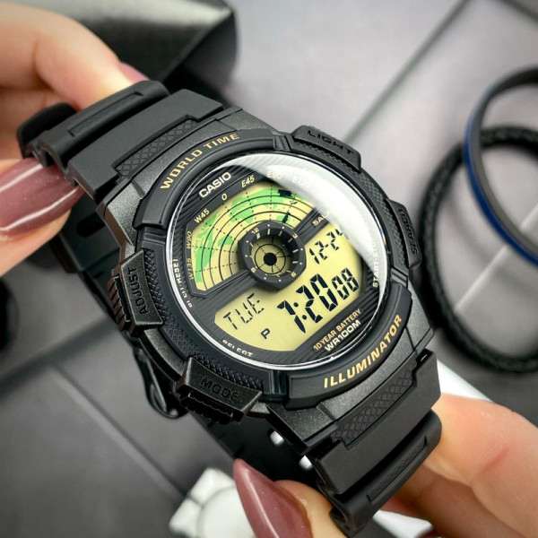 Чоловічий годинник Casio AE-1100W-1B фото 6