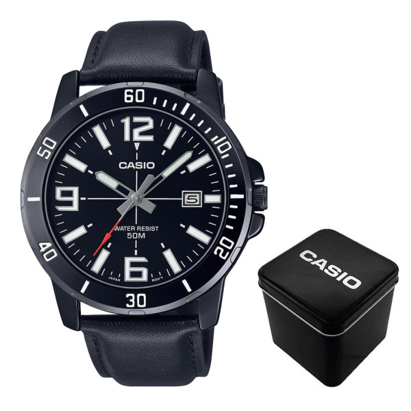 Чоловічий годинник Casio MTP-VD01BL-1B фото 1