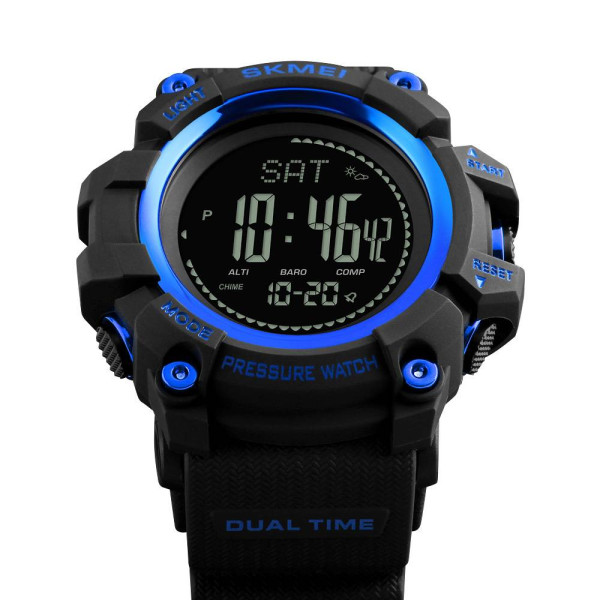 Чоловічий годинник Skmei 1358 Black-Blue Smart Watch Compass фото 4