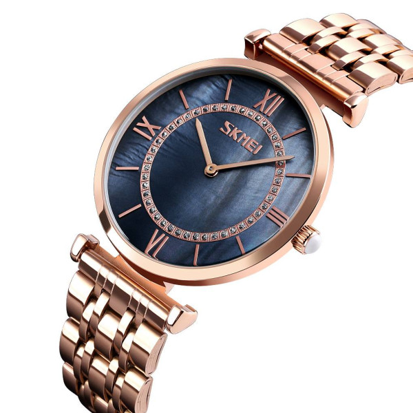 Женские часы Skmei 9198RGBKH-S Rose Gold-Black Lady фото 3