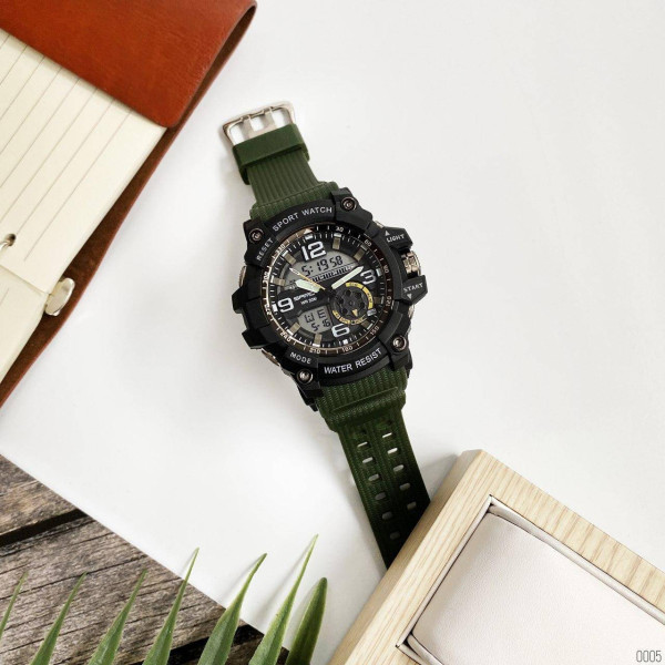 Чоловічий годинник Sanda 759 Green-Black фото 8