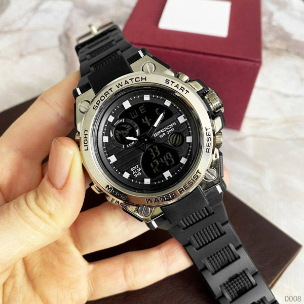 Мужские часы Sanda 739 Black-Silver фото 5