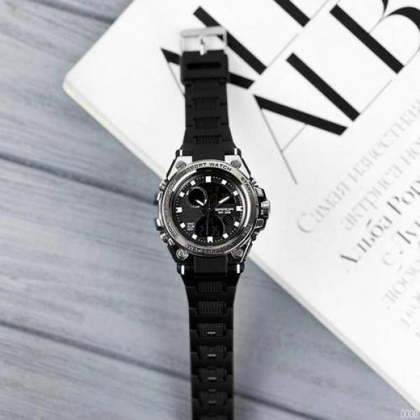 Чоловічий годинник Sanda 739 Black-Silver фото 9
