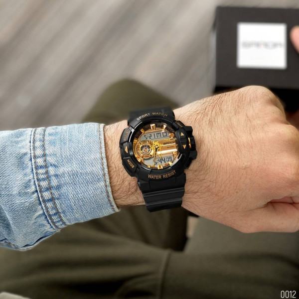 Мужские часы Sanda 599 Black-Gold фото 9