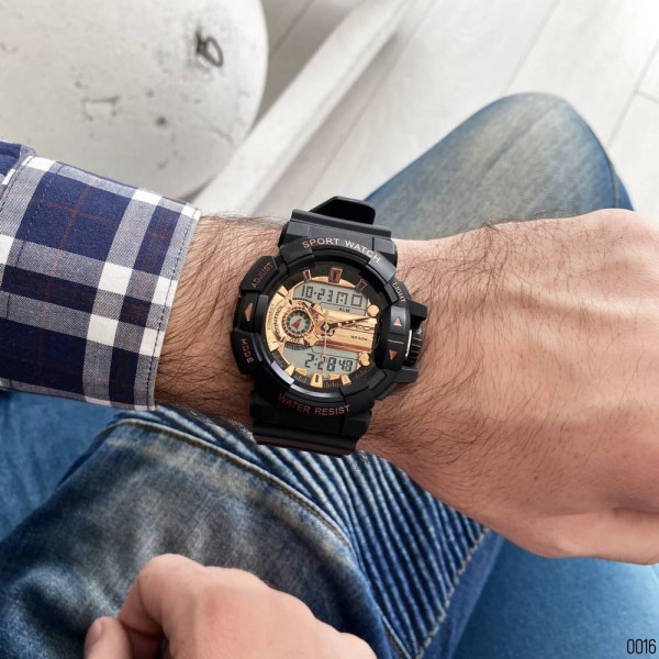 Мужские часы Sanda 599 Black-Cuprum фото 12