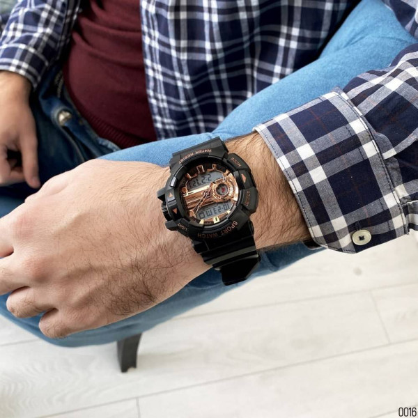 Чоловічий годинник Sanda 599 Black-Cuprum фото 14