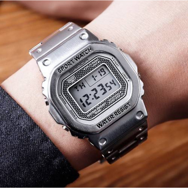 Чоловічий годинник Sanda 390 All Silver фото 3