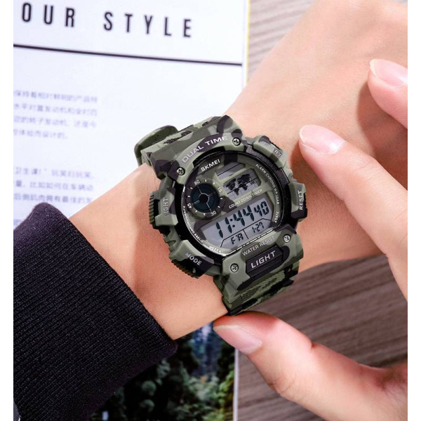 Чоловічий годинник Skmei 1723CMGN Camo Green фото 4