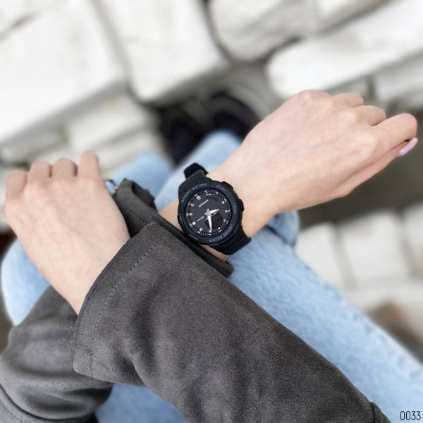 Чоловічий годинник Sanda 6005 Black-Silver фото 9