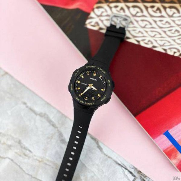 Мужские часы Sanda 6005 Black-Gold фото 5