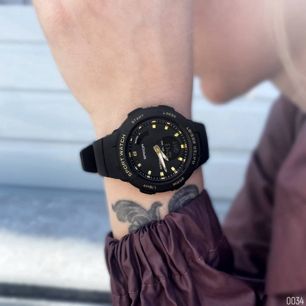Мужские часы Sanda 6005 Black-Gold фото 9