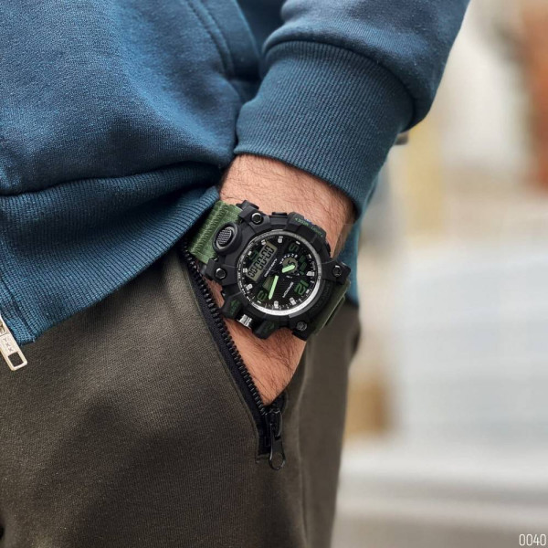 Чоловічий годинник Sanda 742 Green-Black фото 11