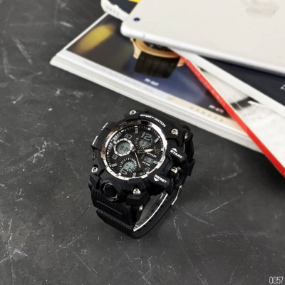 Мужские часы Sanda 6021 Black-Silver