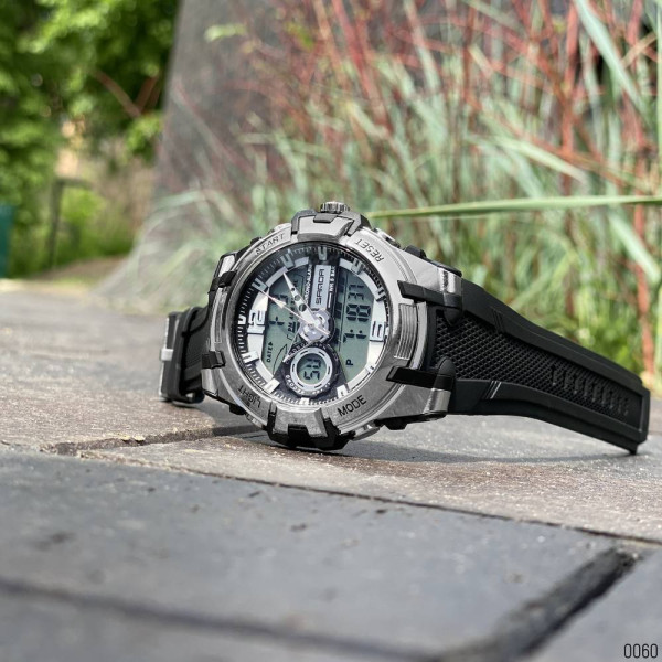 Чоловічий годинник Sanda 6015 Black-Silver фото 4