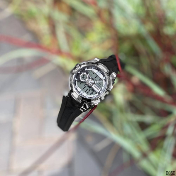 Чоловічий годинник Sanda 6015 Black-Silver фото 7