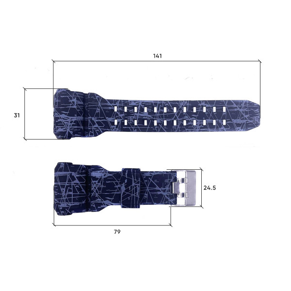 Ремінець для годинника Skmei 1965GRBK Grey Black фото 3