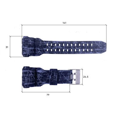 Ремінець для годинника Skmei 1965GRBK Grey Black