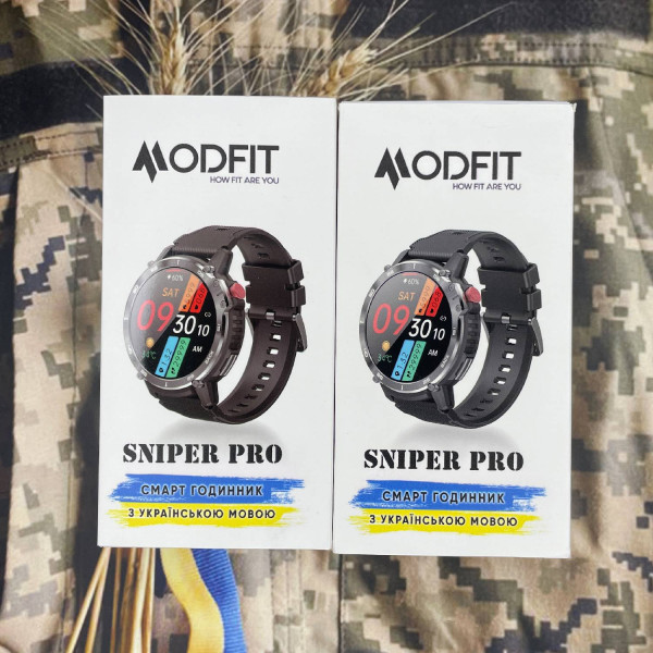 Розумний годинник Modfit Sniper Pro All Black 41 мм. фото 19