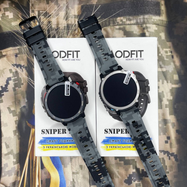 Розумний годинник Modfit Sniper Pro All Black 41 мм. фото 12