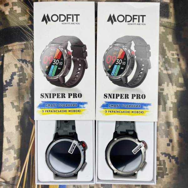 Розумний годинник Modfit Sniper Pro All Black 41 мм. фото 18