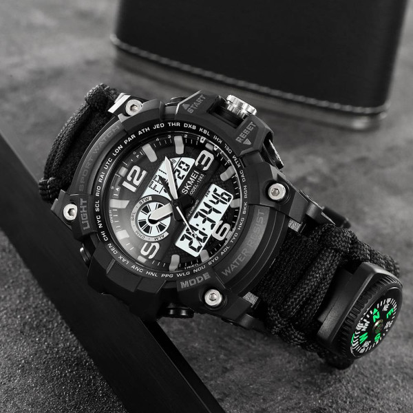 Чоловічий годинник Skmei 1283NBK Black фото 4