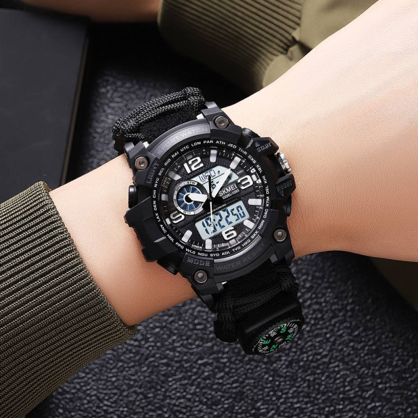 Чоловічий годинник Skmei 1283NBK Black фото 5