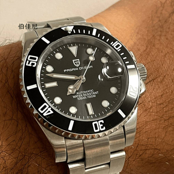 Мужские часы Pagani Design PD-1661 Silver-Black фото 3