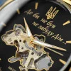 Классические мужские часы Awarder 022 Gold-Black Mechanic Где бы ни был фото 7