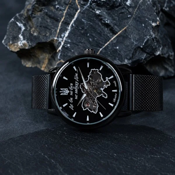 Классические мужские часы Awarder 022 All Black Mechanic Mesh Не Забуду Дом фото 7