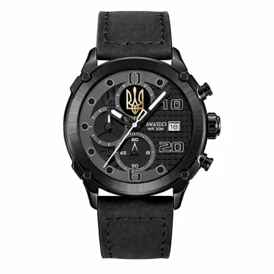 Мужские часы Awarder 016 Трезубец золото All Black
