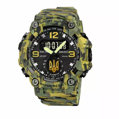 Чоловічий годинник Awarder 003 Тризуб золото Army Green