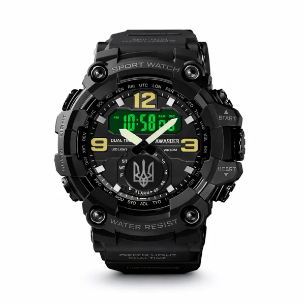 Мужские часы  Awarder 004 Трезубец серебро Black фото 1