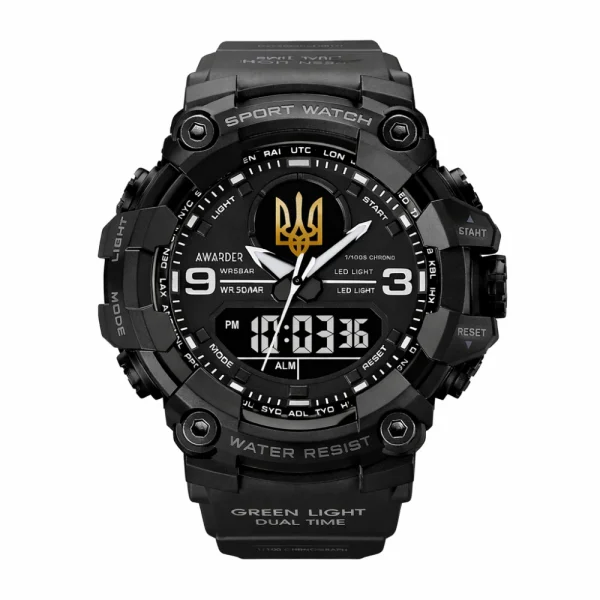 Мужские часы Awarder 001 Трезубец золото All Black фото 1
