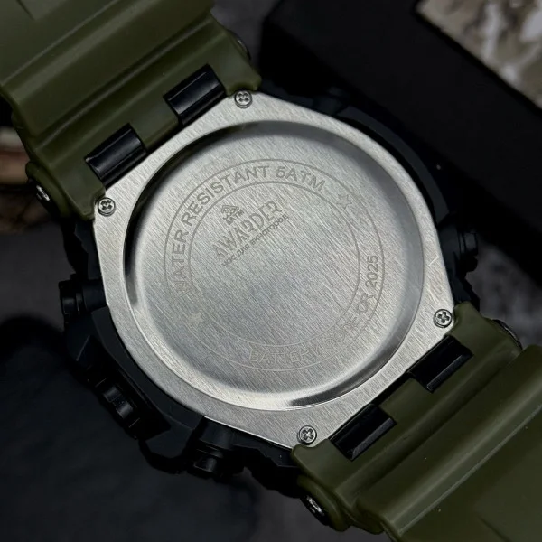 Чоловічий годинник Awarder 004 Тризуб срібло  Army Green-Black фото 8