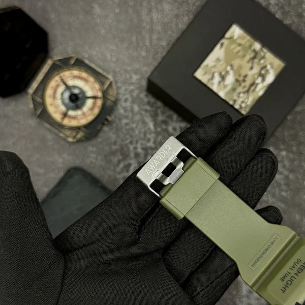 Чоловічий годинник Awarder 004 Тризуб срібло  Army Green-Black фото 9