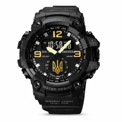 Мужские часы Awarder 003 Трезубец золото Black
