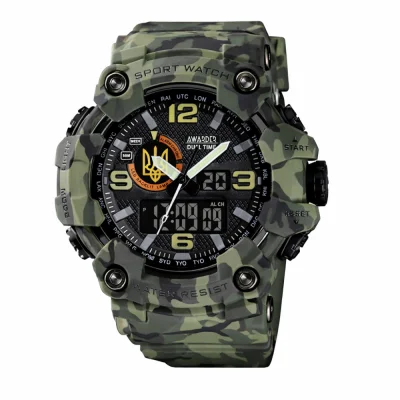 Чоловічий годинник Awarder 002 Тризуб золото Army Green