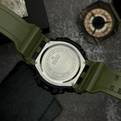 Awarder 004AGUASI Трезубец серебро Зеленые + Коробка