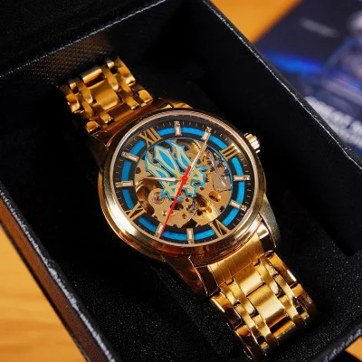 Класичний чоловічий годинник Awarder 025 Sharp Gold Blue