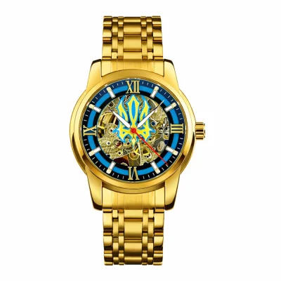 Класичний чоловічий годинник Awarder 025 Sharp Gold Blue