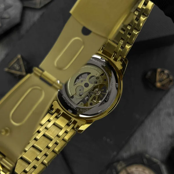 Класичний чоловічий годинник Awarder 025 Sharp Gold-Black фото 10