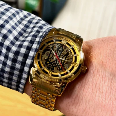 Класичний чоловічий годинник Awarder 025 Sharp Gold-Gold