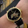 Класичний чоловічий годинник Awarder 022 Black-Gold Automatics Metall Не Забуду Дім фото 3