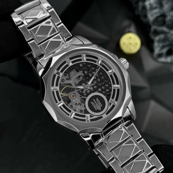 Класичний годинник Awarder 024SI Тризуб срібло Silver фото 9
