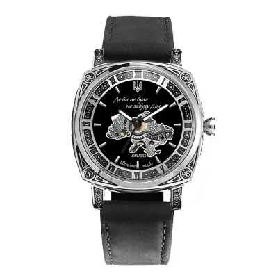 Awarder 021-3D Де би не була Silver-Black-Black Leather