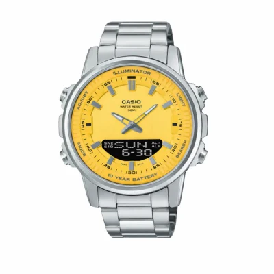 Класичний Чоловічий годинник Casio AMW-880D-9A стальний, водонепроникний, Японія