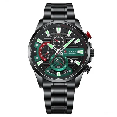 Чоловічий годинник Curren 8415 Black-Green